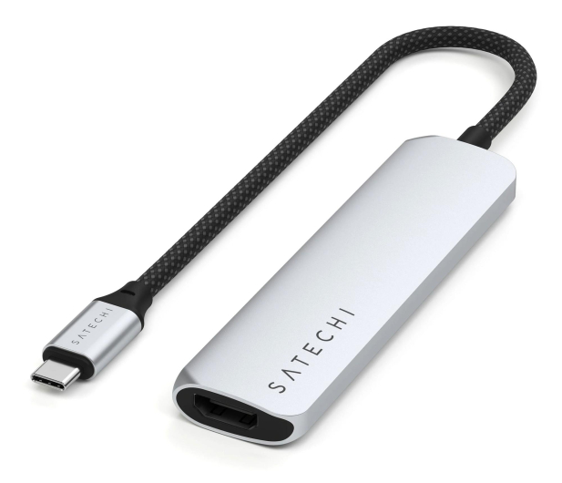 Satechi 4-in-1 USB-C Slim Multiport Adapter 4K USB-C, srebrny - 1358260 - zdjęcie